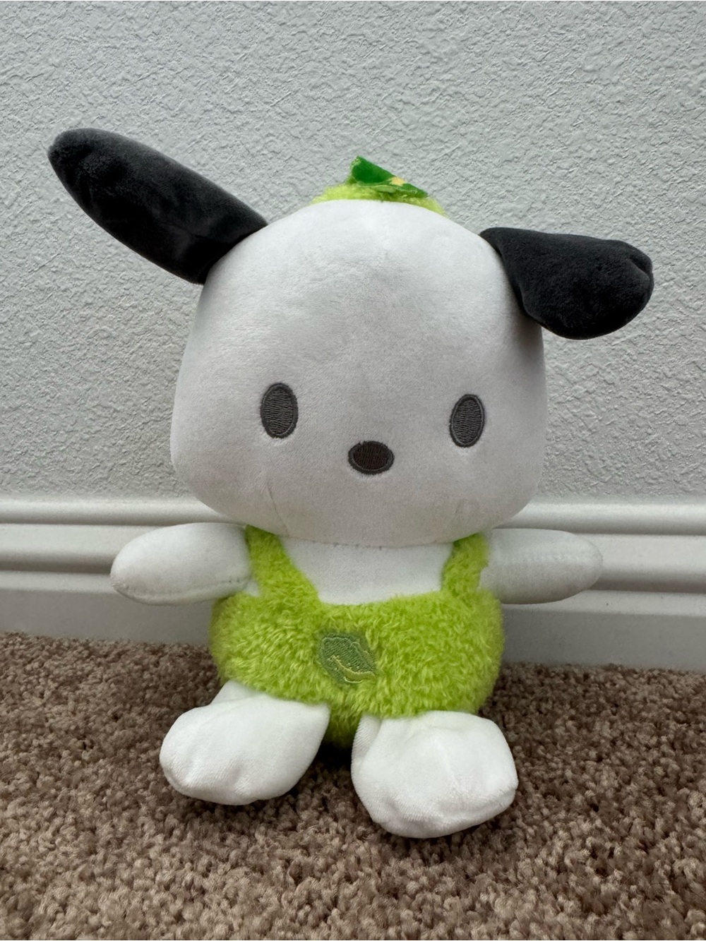 Sanrio Pochacco 9” Dog Stuffed Animal Medium Plush Lettuce Theme Collectible